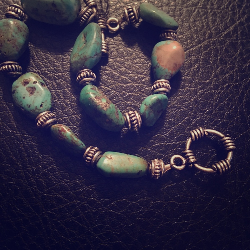 Genuine Turquoise and Silver Bracelet
